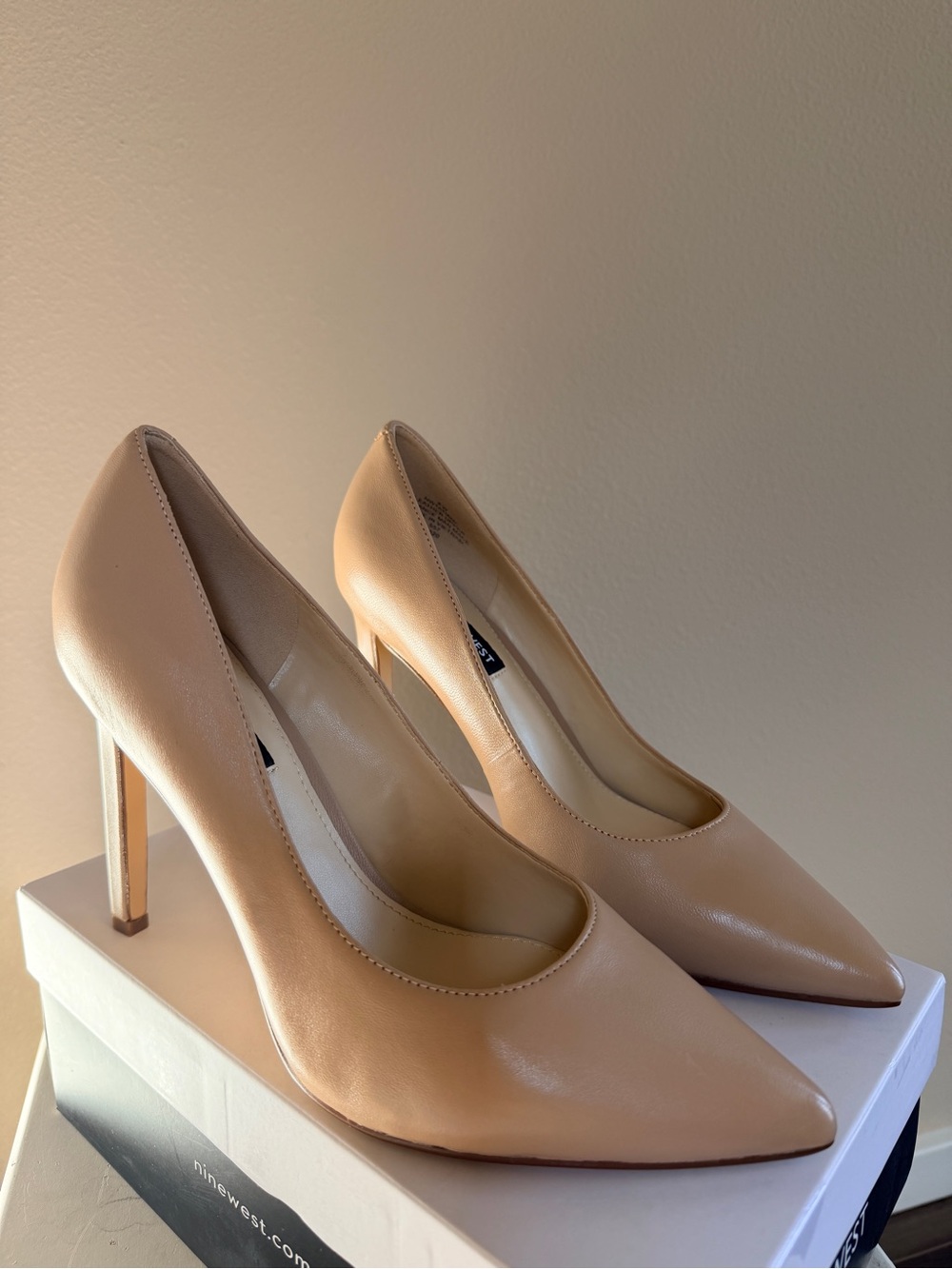 Nine West Nude Blush Pointed Stiletto Pumps